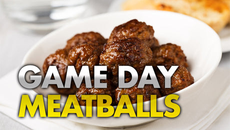 Grilled meat balls for tailgating and party snack variety