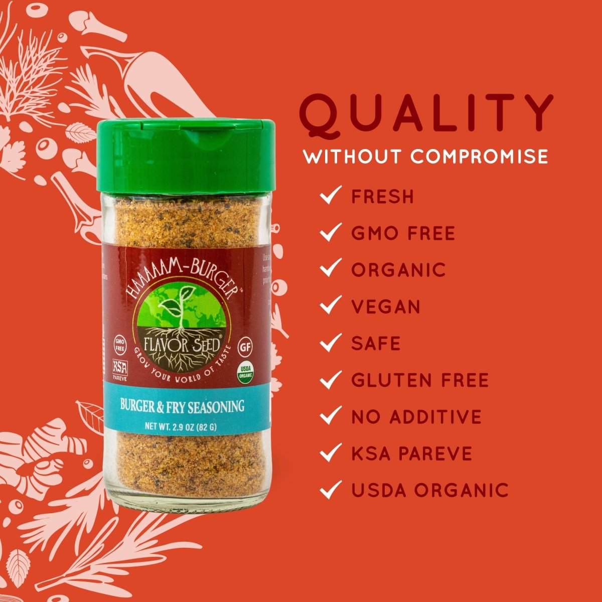 FLAVOR SEED - HAAAAAM-Burger Organic Hamburger and French Fry Seasoning - Flavor Seed