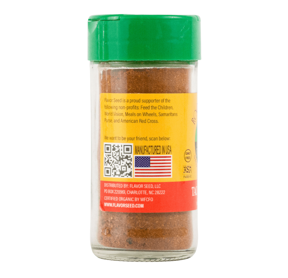 FLAVOR SEED - Rock Yo' Taco Organic Taco Seasoning Mix | Makes 4-5 lbs. of taco meat per 2.6 oz. jar - Flavor Seed