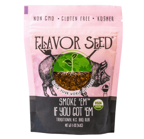 FLAVOR SEED - Smoke 'Em If You Got 'Em Organic Barbecue and Ribs Dry Rub - Flavor Seed